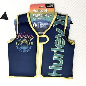 Hurley Neoprene Zip Up Swim Training Vest - Dark Blue